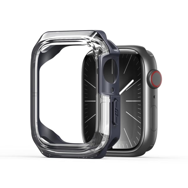 Apple Watch Series 10 42 mm etui DUX DUCIS Tamo SeriesBump Resistant og silikonklokkebeskyttelse - Gjennomsiktig Midnatt