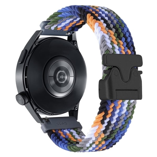 20 mm universal håndleddsrem med fallskjermspenne i nylonflettet smartklokkearmbånd - Denim