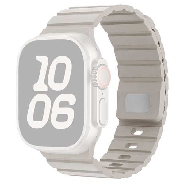 Silikonarmbånd Apple Watch Series 10 42 mm magnetisk hurtigutløserrem - Stjernelys