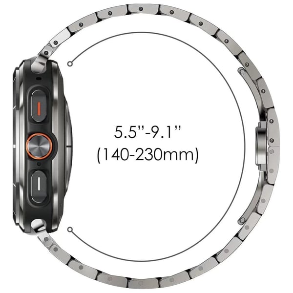 Samsung Galaxy Watch Ultra 47 mm Butterfly Buckle Titanium Alloy-klokkearmbånd - Titan