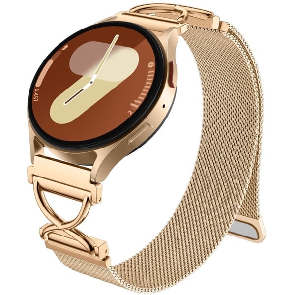 Huami Amazfit GTS 2e Milanese Band Galvanisert magnetisk klokkerem i rustfritt stål med X-formet kontakt - Rose Gull