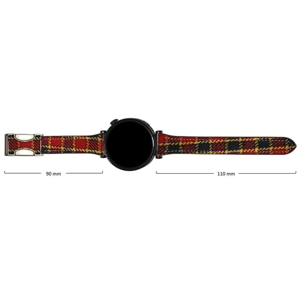 Huawei Watch GT 3 Pro 43 mm / GT 3 42 mm Universal 20 mm magnetisk spenne pledd tekstur ullklokkerem - Gul