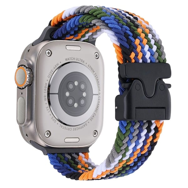 Håndleddsrem Apple Watch Series 10 46 mm fallskjermspenne i nylon - Cowboy