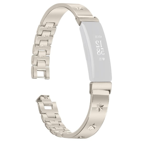 Fitbit Inspire / Inspire HR Erstatningsrem Metallklokkearmbånd med snøfnuggmønster - Stjernelys
