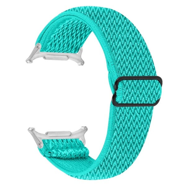 Samsung Galaxy Watch Ultra 47 mm nylonklokkearmbånd Justerbar elastisk håndleddsrem med sølvkontakt - Mintgrønn