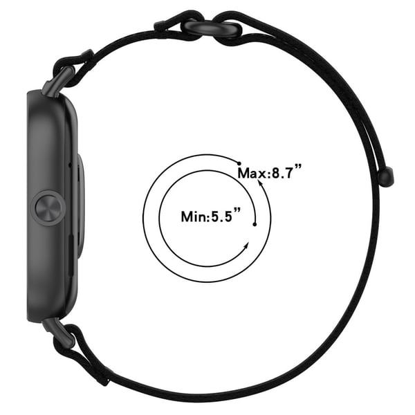 Nylonrem Xiaomi Smart Band 9 Pro / 8 Pro / Redmi Watch 4 Justerbar sportsloop-urrem - Sortliggrøn