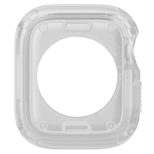 Apple Watch Series 9 8 7 SE 6 5 4 45mm 44mm Hardt støtsikkert og fleksibelt dekseletui med klokkeramme - Gjennomsiktig