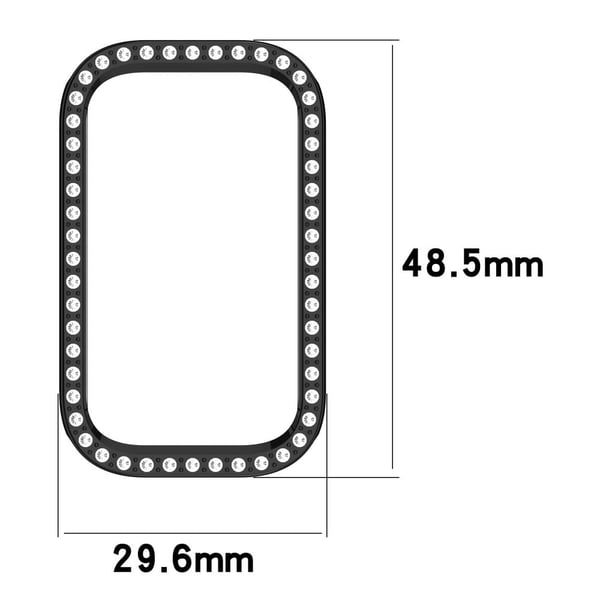 Xiaomi Smart Band 9 Active / Redmi Band 3 Hollow-Out Deksel Rhinestone Decor Bump Resistant Watch Frame Case - Galvanisering Rosa Gull