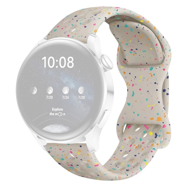 Samsung Galaxy Watch / Huawei Watch / Garmin / Amazfit 20 mm erstatningsarmbånd Silikon Butterfly Clasp Strap Butterfly Clasp Design - Stjernelys