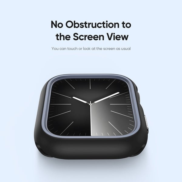 Apple Watch Series 10 46 mm etui DUX DUCIS Bamo Series Watch Deksel Støtsikker Smartwatch-beskyttelse - Svart Grå