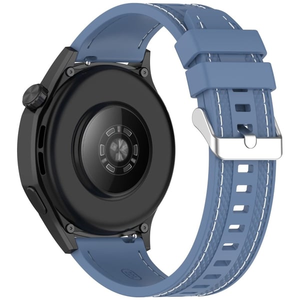 Silikonrem Huami Amazfit Bip 5 / GTR 47mm / GTR 2 Universal 22mm Stitching Lines Watch Band - Babyblå