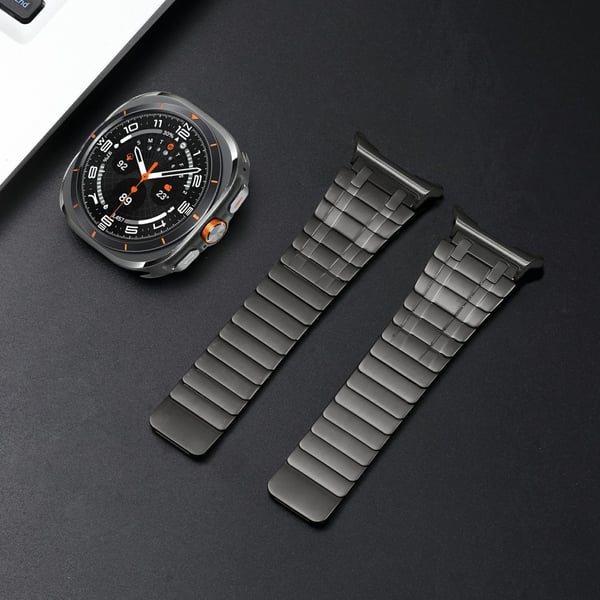 Samsung Galaxy Watch Ultra 47mm Watch Band Magnetisk Stainless Steel Replacement Strap - Tarnish