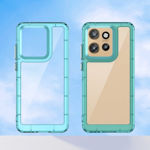 Motorola Edge 50 Neo / Motorola Moto S50 smart akryldeksel - Gjennomsiktig Blå