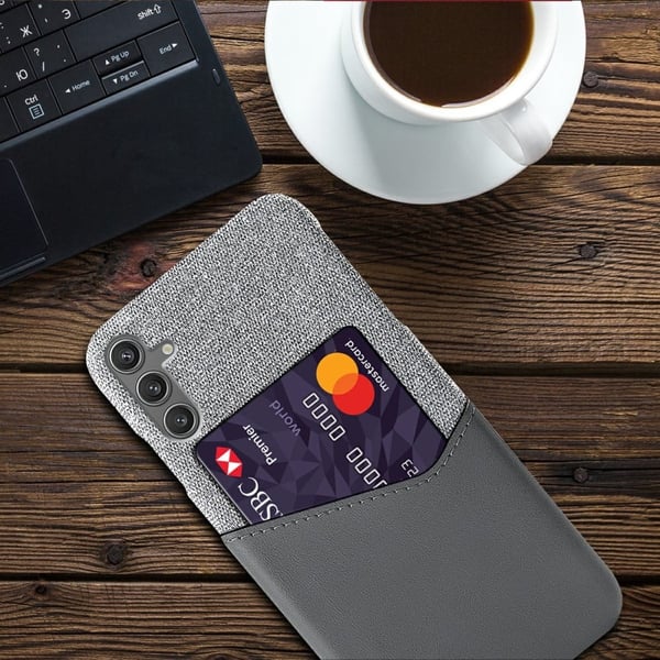Bofink Samsung Galaxy S25 cover med kortholder - Grå
