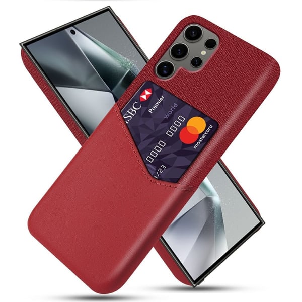 Bofink Samsung Galaxy S25 Ultra korttikotelo - Punainen