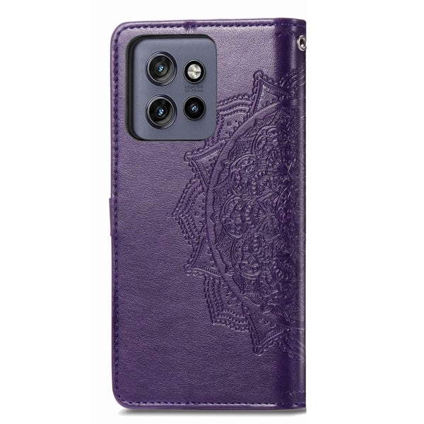 Mandala Motorola ThinkPhone 25 / Motorola Moto S50 / Motorola Edge 50 Neo etui i lær - Lilla