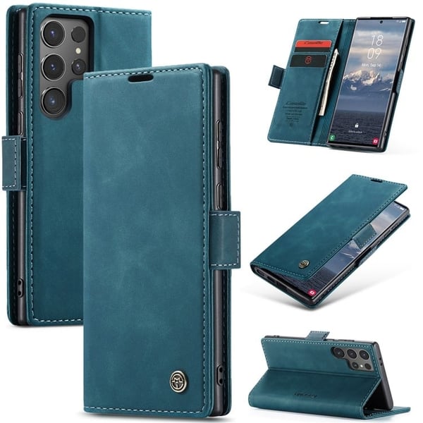 CaseMe Samsung Galaxy S25 Ultra smooth etui - Blå