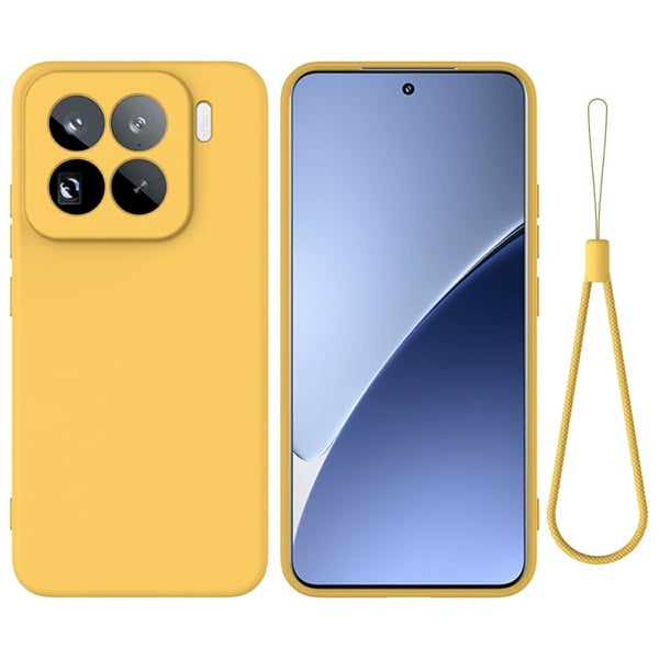 Matt flytende silikondeksel for Xiaomi 15 Pro - Gul