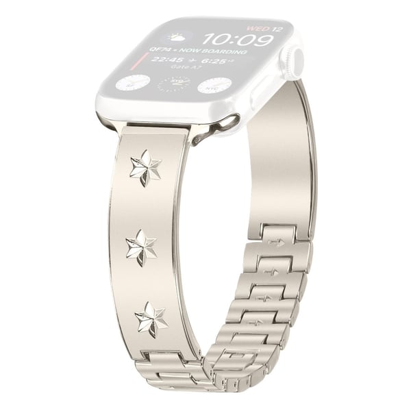 Erstatningsrem Apple Watch Series 10 42 mm metallarmbånd - Stjernelys
