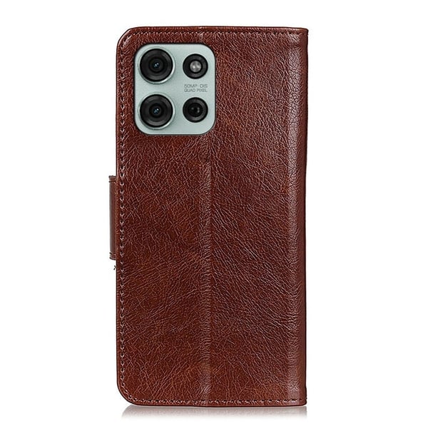 Neptune Motorola Moto G75 flip-etui i lær - Brun