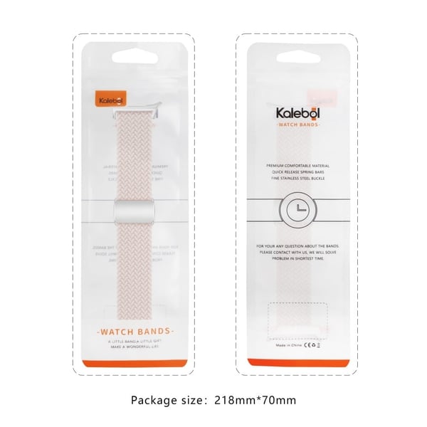 KALEBOL Samsung Galaxy Watch Ultra 47 mm klokkerem med magnetisk spenne, flettet armbånd - Tåkeblå + Sølvspenne