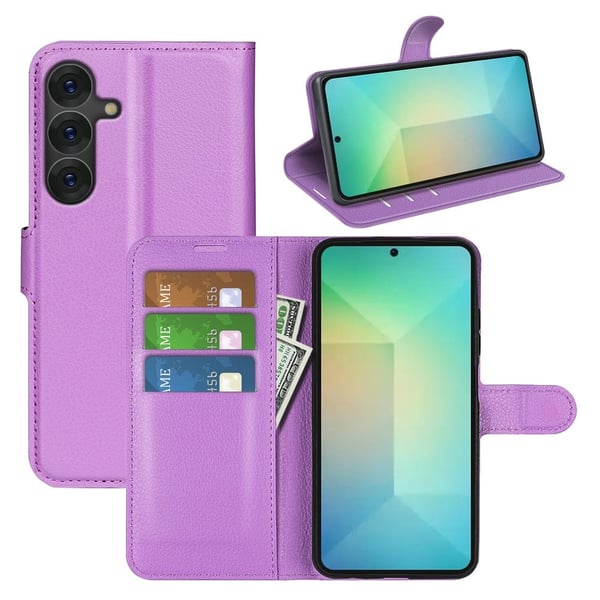 Klassisk Samsung Galaxy S25 flip etui - Lilla