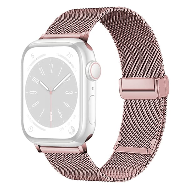 KALEBOL Magnetisk spennearmbånd Apple Watch Series 10 42 mm rustfritt stålarmbånd - Rosa