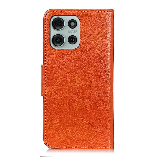 Neptune Motorola Moto G75 flip-etui i lær - Oransje