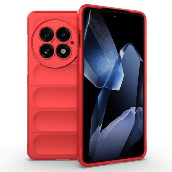 Mjukt greppformat OnePlus 13 skal - Röd