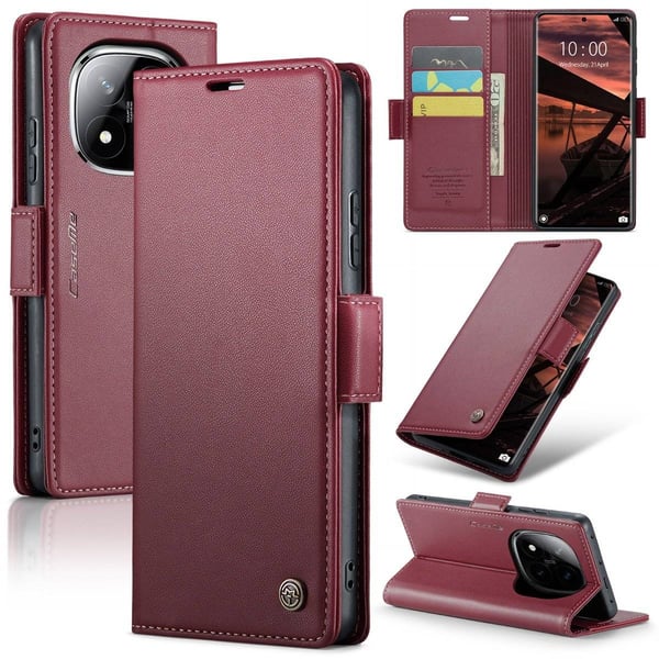 CaseMe Xiaomi Redmi Note 14 Pro Plus 5G / Xiaomi Redmi Note 14 Pro 5G glatt etui - Rød