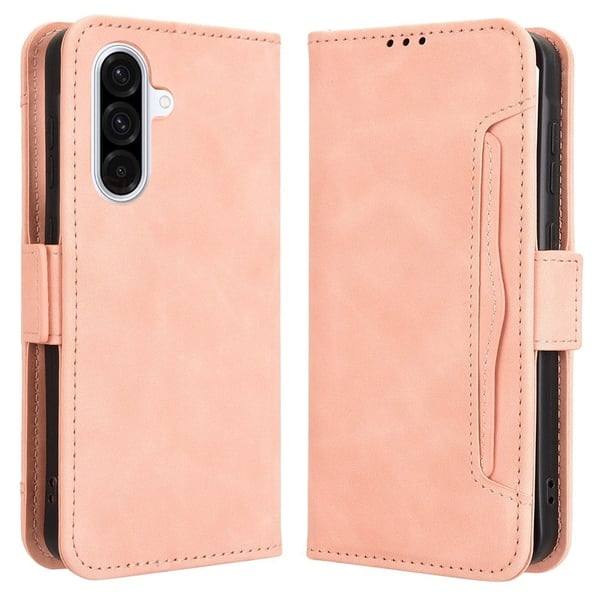 Lommebok-etui i moderne skinn-design Samsung Galaxy A56 - Rosa