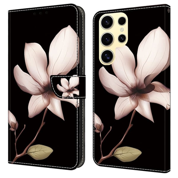 Wonderland Samsung Galaxy S25 Ultra flip-etui - Rosa Blomst Wonderland Samsung Galaxy S25 Ultra flip-etui - Rosa Blomst