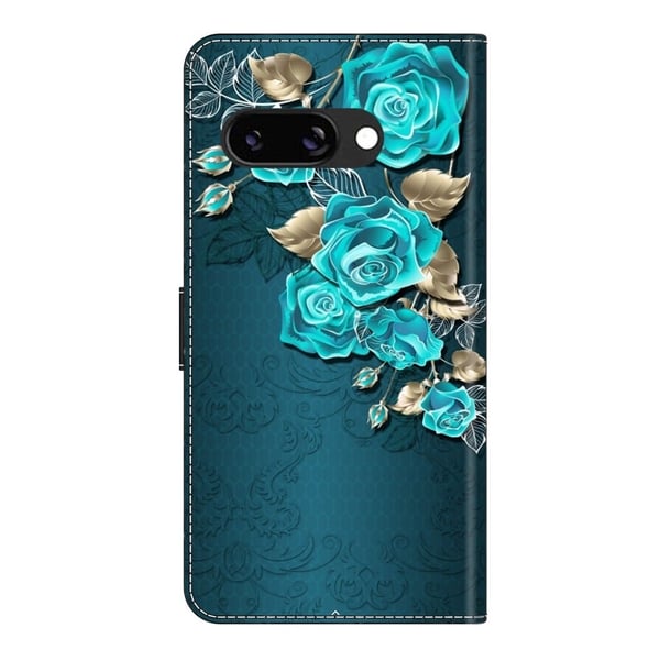 Wonderland Google Pixel 9a flip-etui - Blå Rose