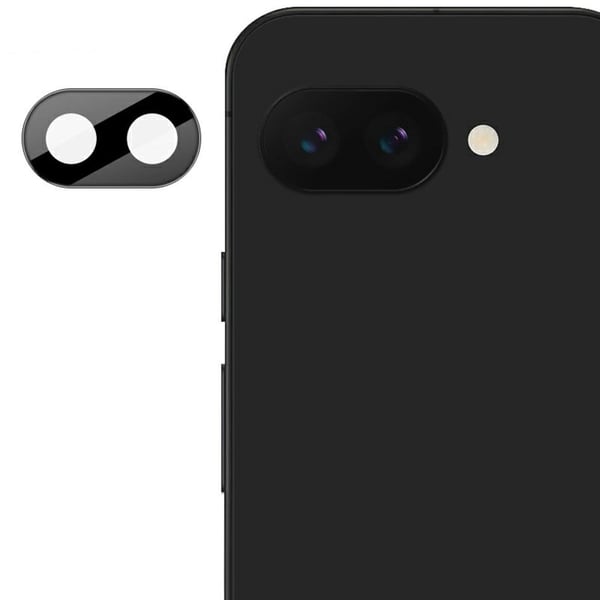 IMAK Google Pixel 9a glas kamerabeskytter med akryl linsehætte - Sort Udgave
