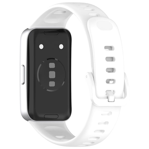 Silikonklokkerem Huawei Band 9 NFC / 9 / 8 NFC / 8 Justerbart erstatningsarmbånd - Hvit