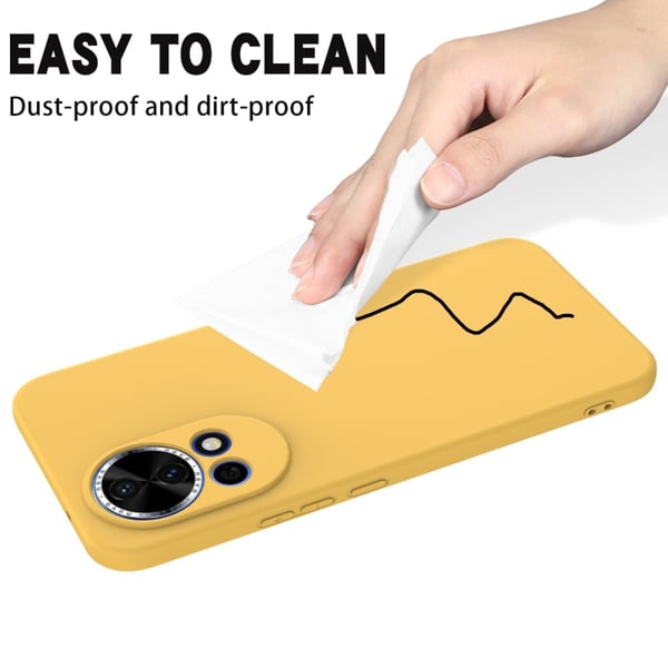 Matta nestesilikoninen kuori Huawei nova 13 - Keltainen