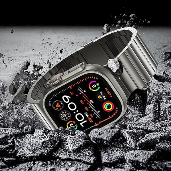 Armbånd Apple Watch Series 10 46mm 1-Perle Bamboo Link rustfritt stålarmbånd - Original Farge