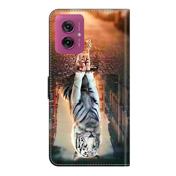 Wonderland Motorola Moto G55 flip-etui - Katt Og Tiger