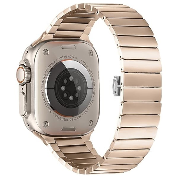 Armbånd Apple Watch Series 10 42 mm 1-perle bambuslenke i rustfritt stål - Nytt Gull