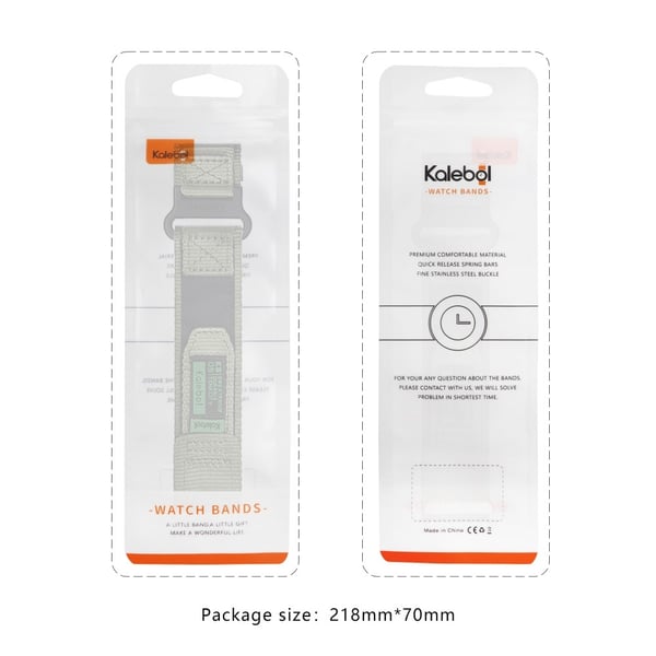KALEBOL Nylon-klokkerem Apple Watch Series 10 42 mm armbånd med magisk tape - Blå