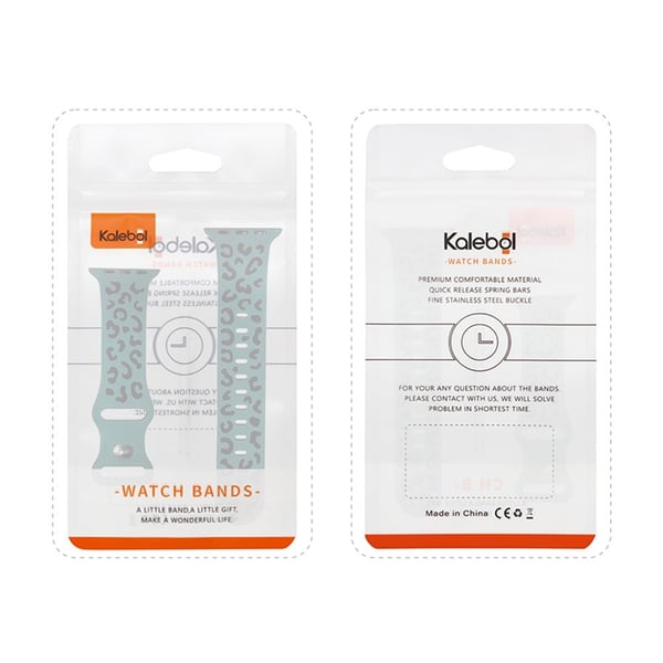 KALEBOL Leopard silikonarmbånd Apple Watch Series 10 42mm Dual Color Strap - Brun + Svart
