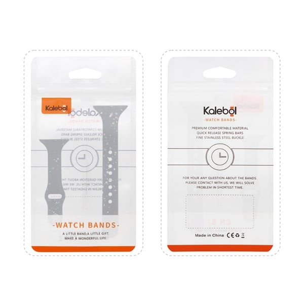 KALEBOL Silikonklokkerem Apple Watch Series 10 42 mm Fargerike flakarmbånd - Babyblå