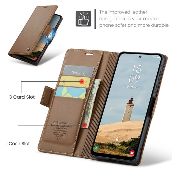 CaseMe Samsung Galaxy A36 sileä kotelo - Ruskea