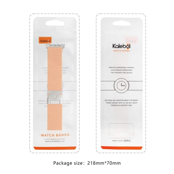 KALEBOL Nylon-klokkerem Apple Watch Series 10 46 mm med fallskjermspenne - Oransje