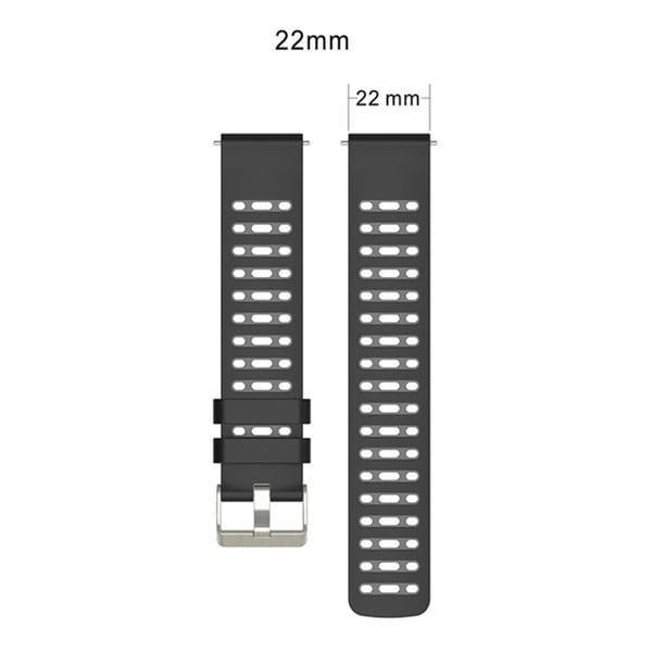 22 mm silikonarmbånd Keep Watch Pilot 1 / Xiaomi Watch S4 / Huawei Watch GT 5 Pro 46 mm Dual Color Watch Strap - Gressgrønn + Mørkegrå