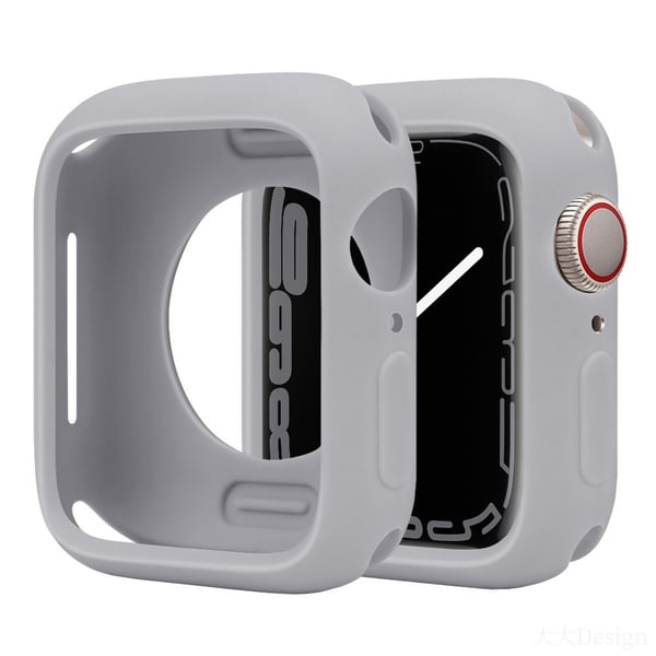 Apple Watch Series 10 42 mm beskyttelsesveske i silikon Candy Color støtsikkert klokkedeksel - Skygrå