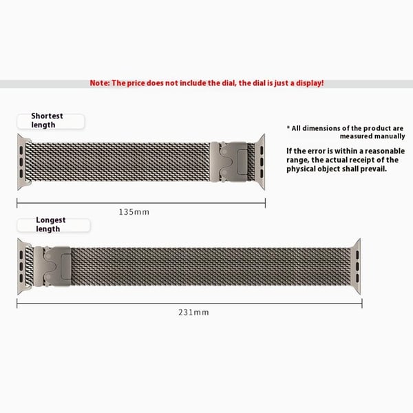 Armbånd Apple Watch Series 10 46 mm fallskjermspenne Milanese rustfritt stålarmbånd - Svart