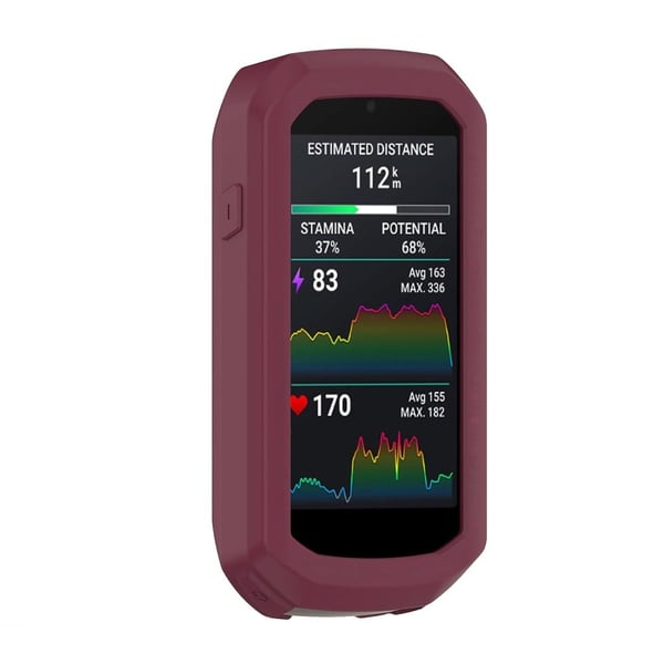 Garmin Edge 1050 Silicone Protective Case Bike Cycling Computer Cover - Wine Red