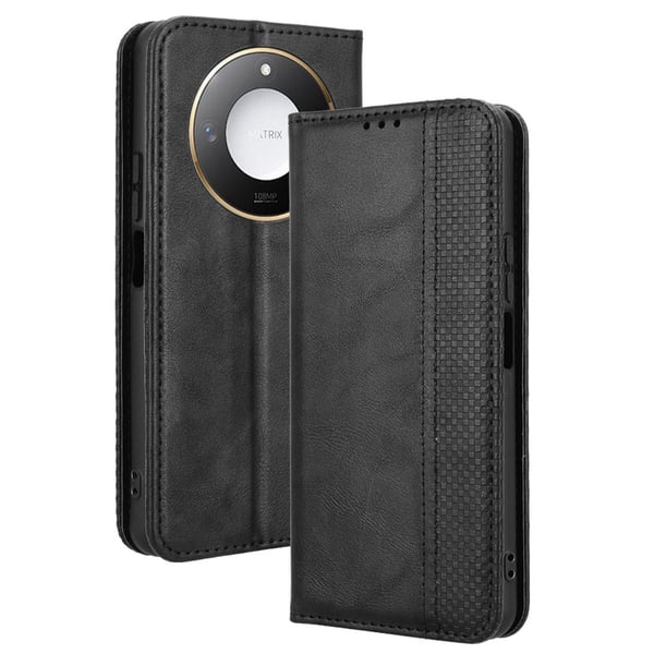 Bofink Vintage Honor X9c Smart / Honor X60 nahkakotelo - Musta