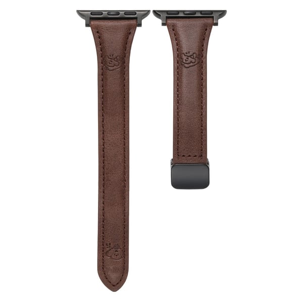 Apple Watch Series 10 42 mm klokkerem med tegneseriehunddesign - Mørkebrun